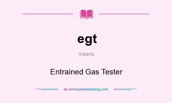Entrained gas tester manual